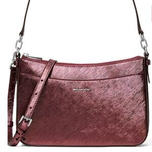Michael Kors Shimmering Burgundy Crossbody Bag